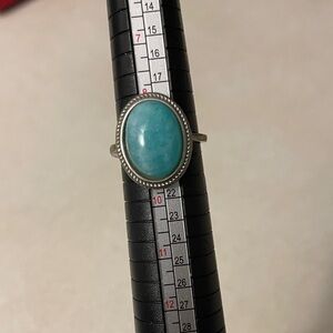 Chic Silver Ring with Turquoise Stone